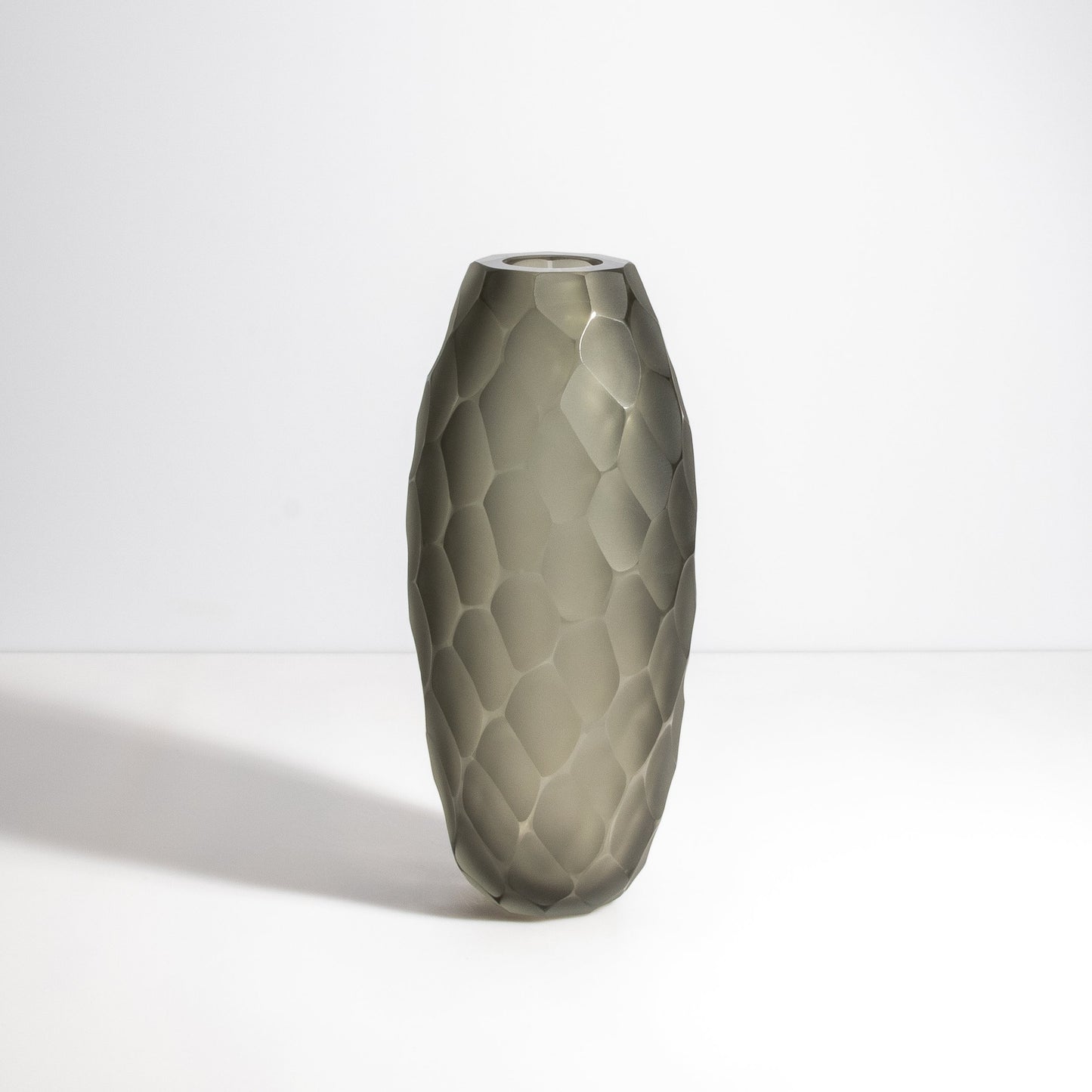 Murano Battuto Vase in Grey