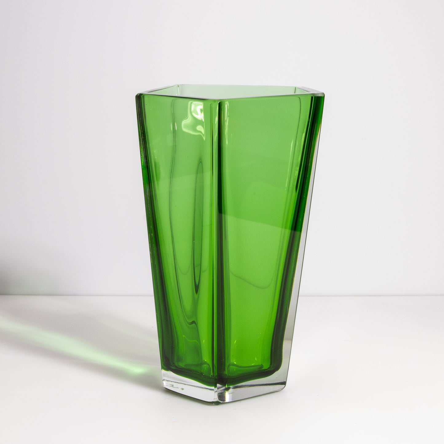 Murano Penta Vase in Green
