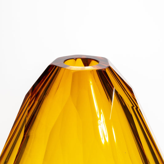 Murano Barrel Vase in Amber