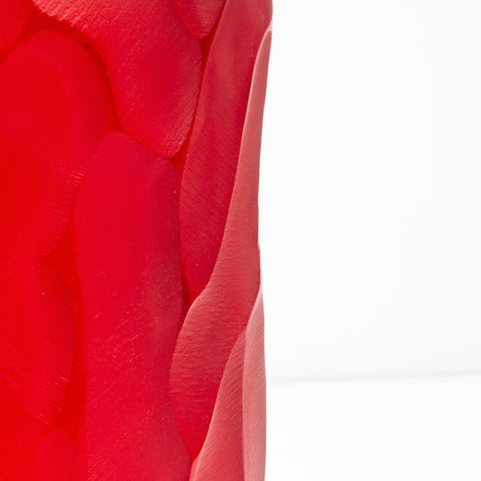 Murano Moon Vase in Ruby Red