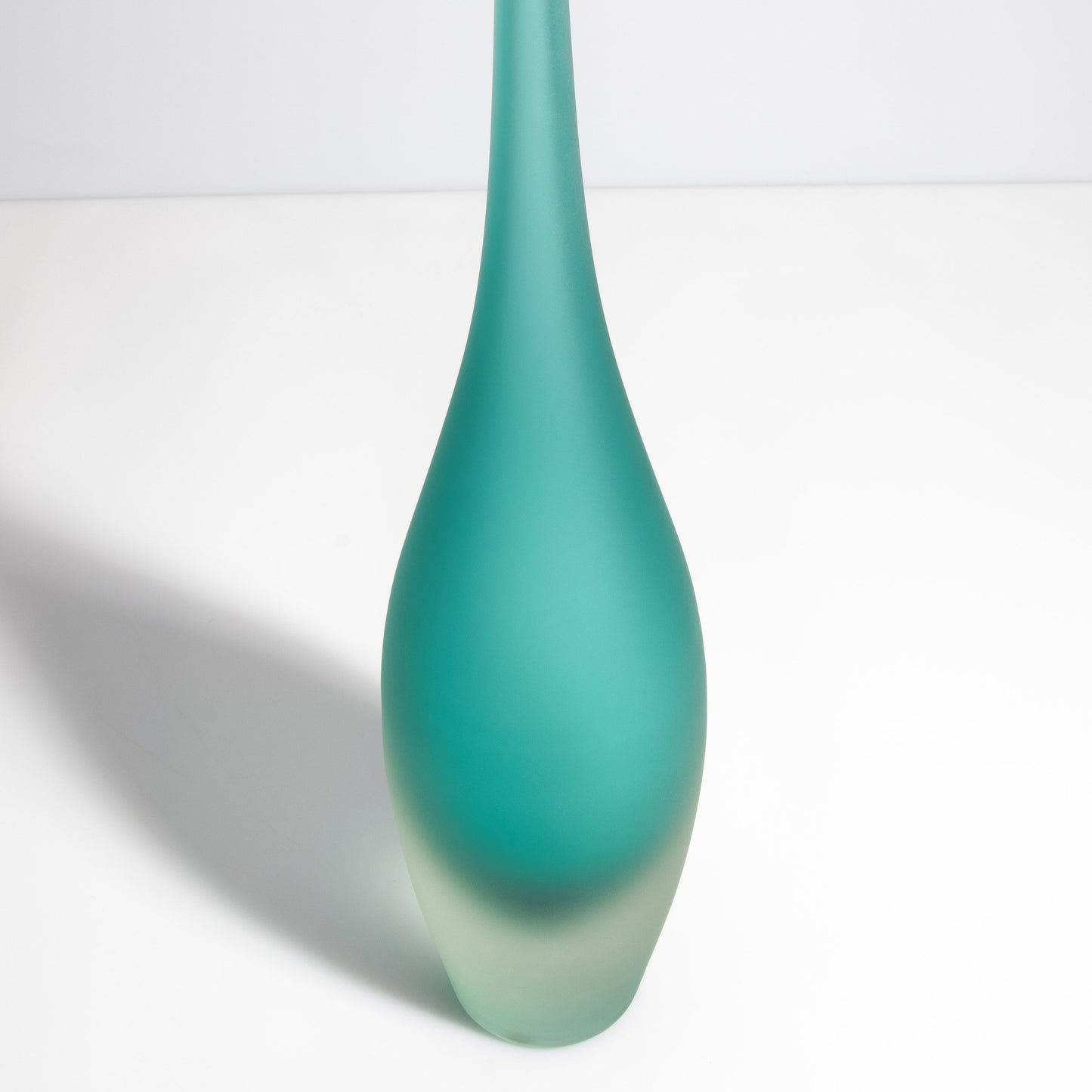 Murano Flute Vase in Teal