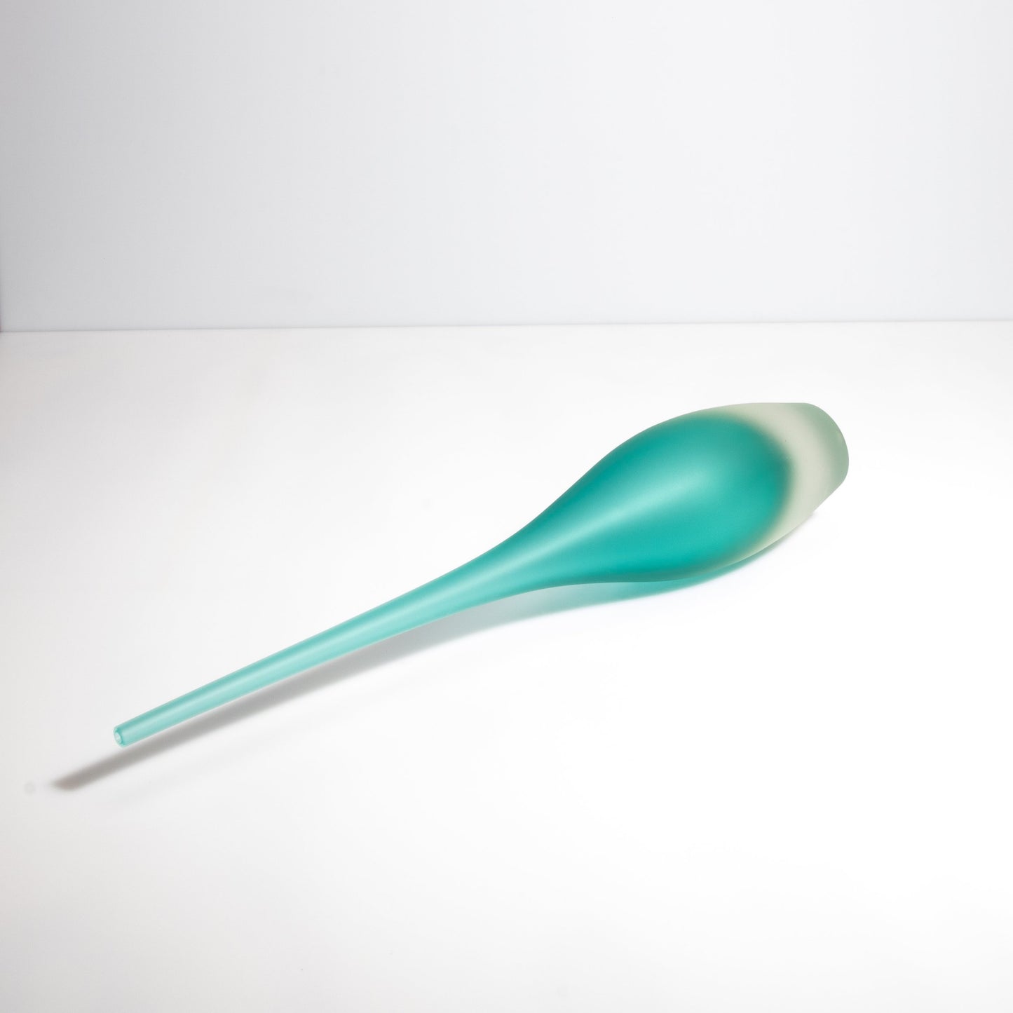 Murano Flute Vase in Teal