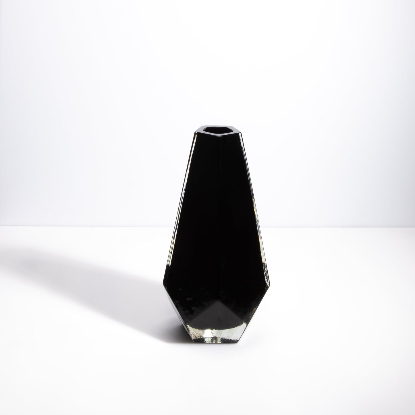 Murano Pentagonal Vase in Black