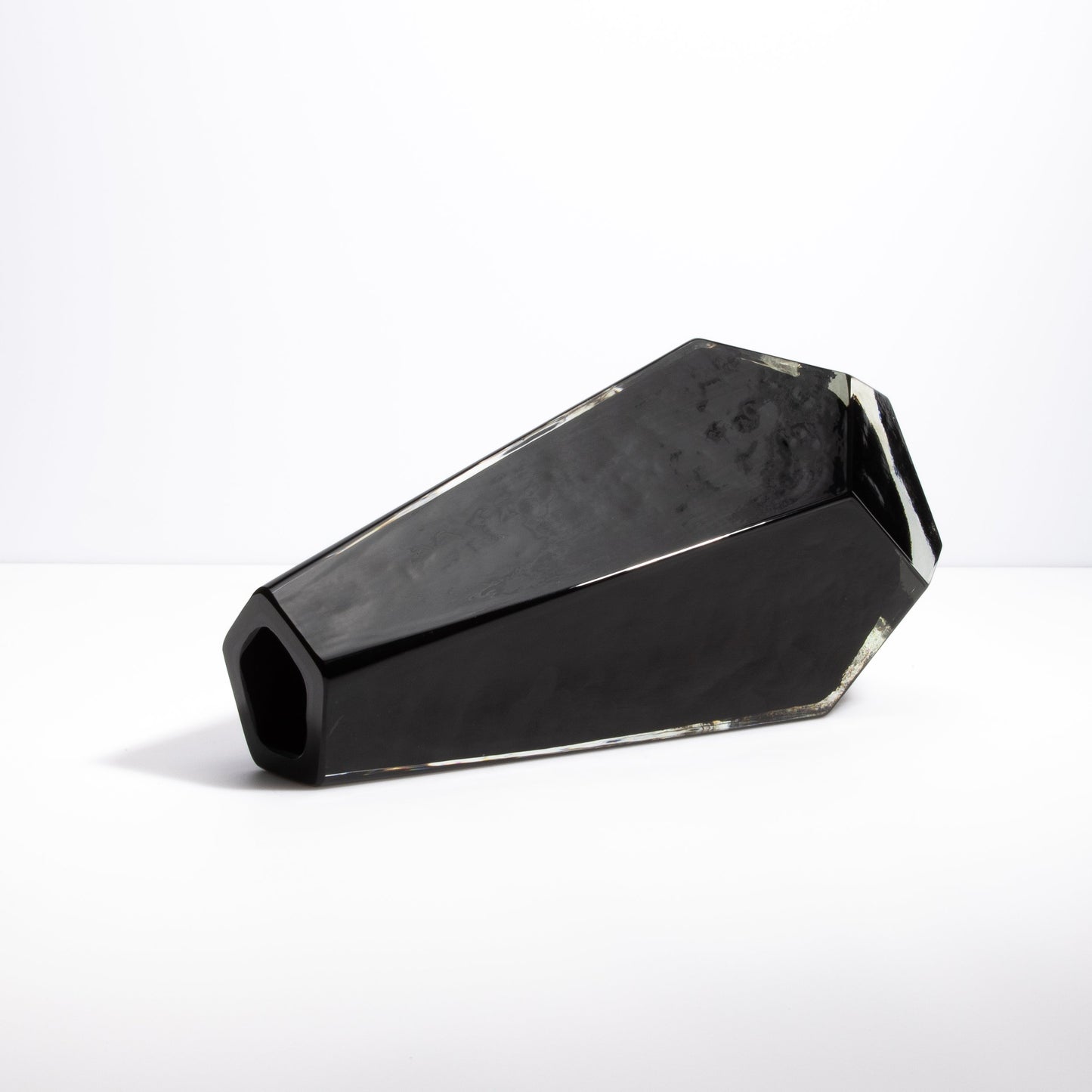 Murano Pentagonal Vase in Black
