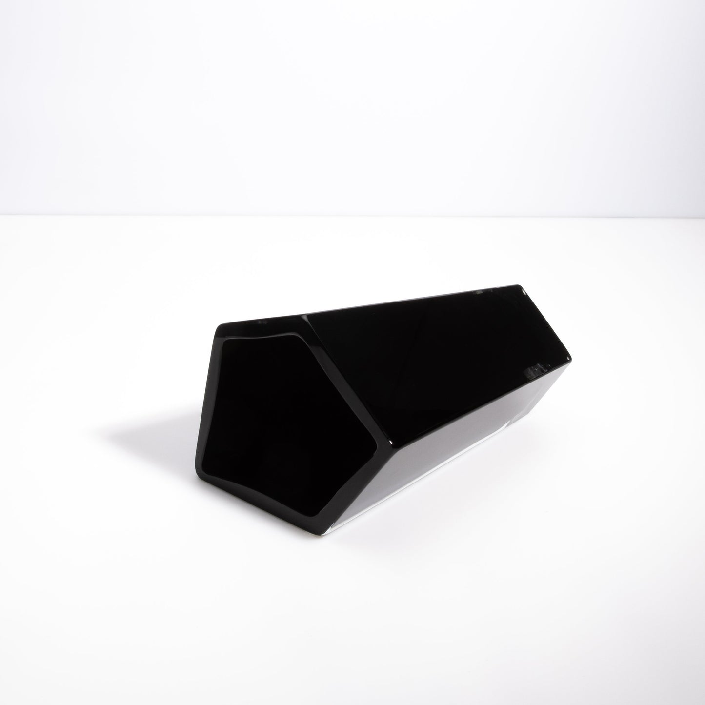 Murano Penta Vase in Onyx Black