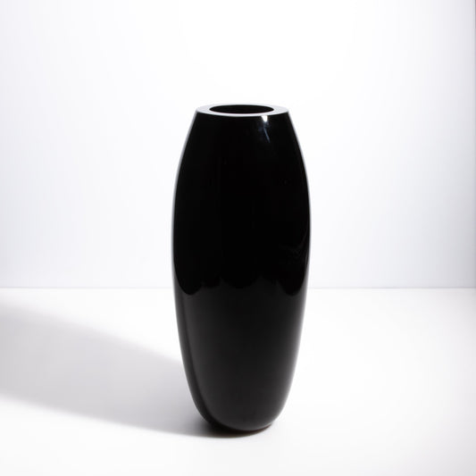 Murano Poker Vase in Onyx Black