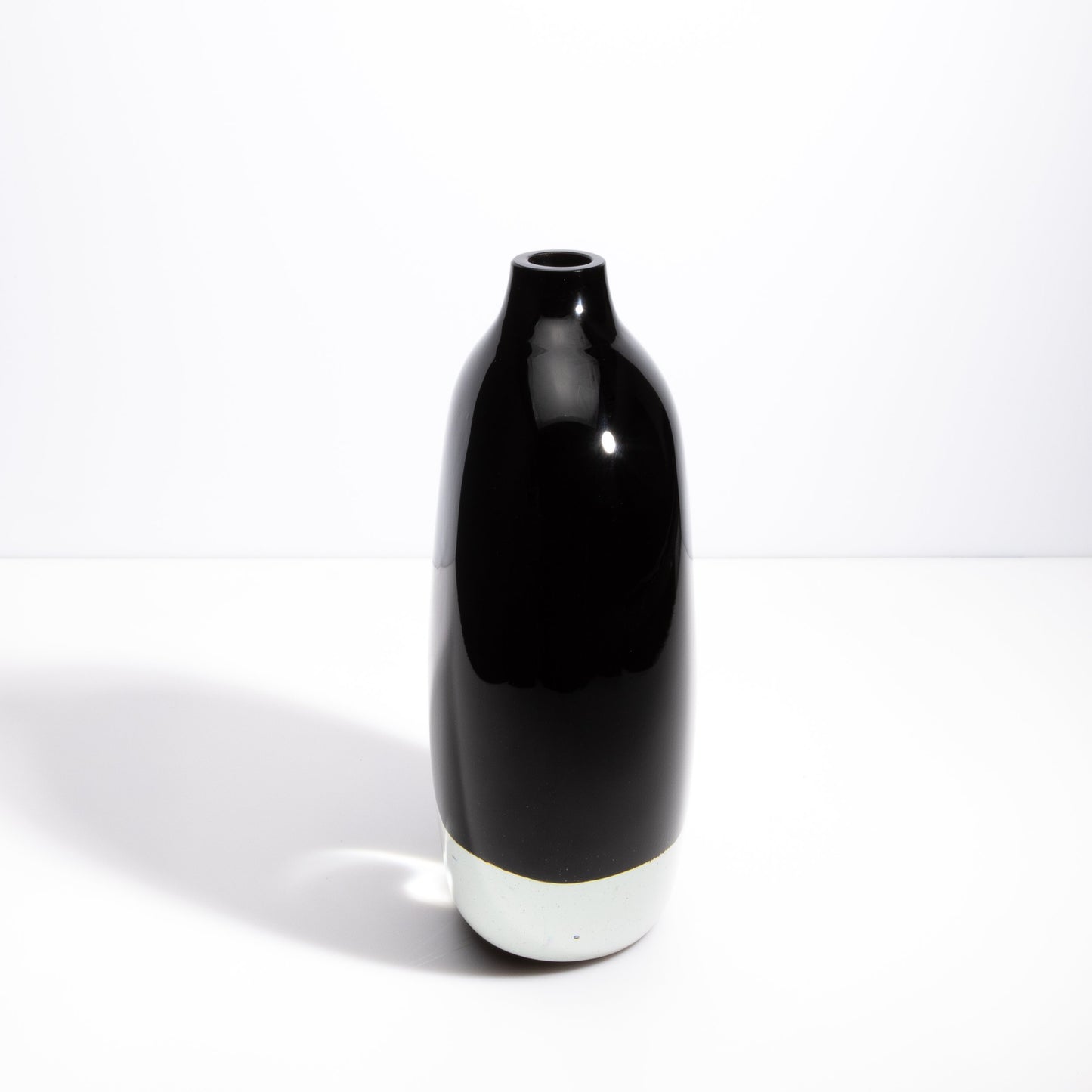 Murano Sommerso Vase in Onyx Black