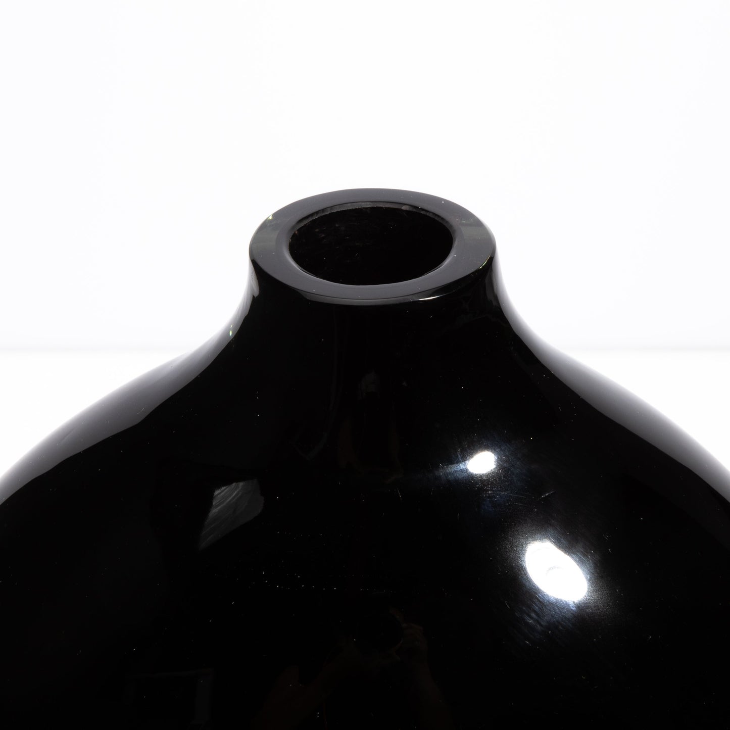 Murano Sommerso Vase in Onyx Black