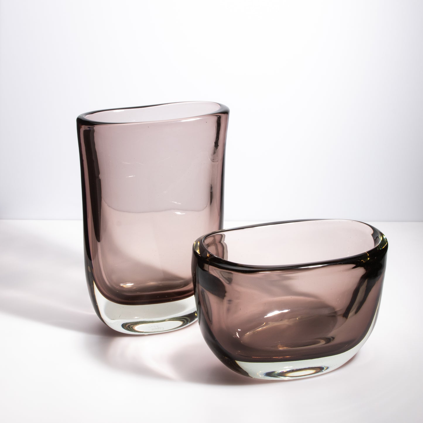 Murano Massiccio Vase in Smoky