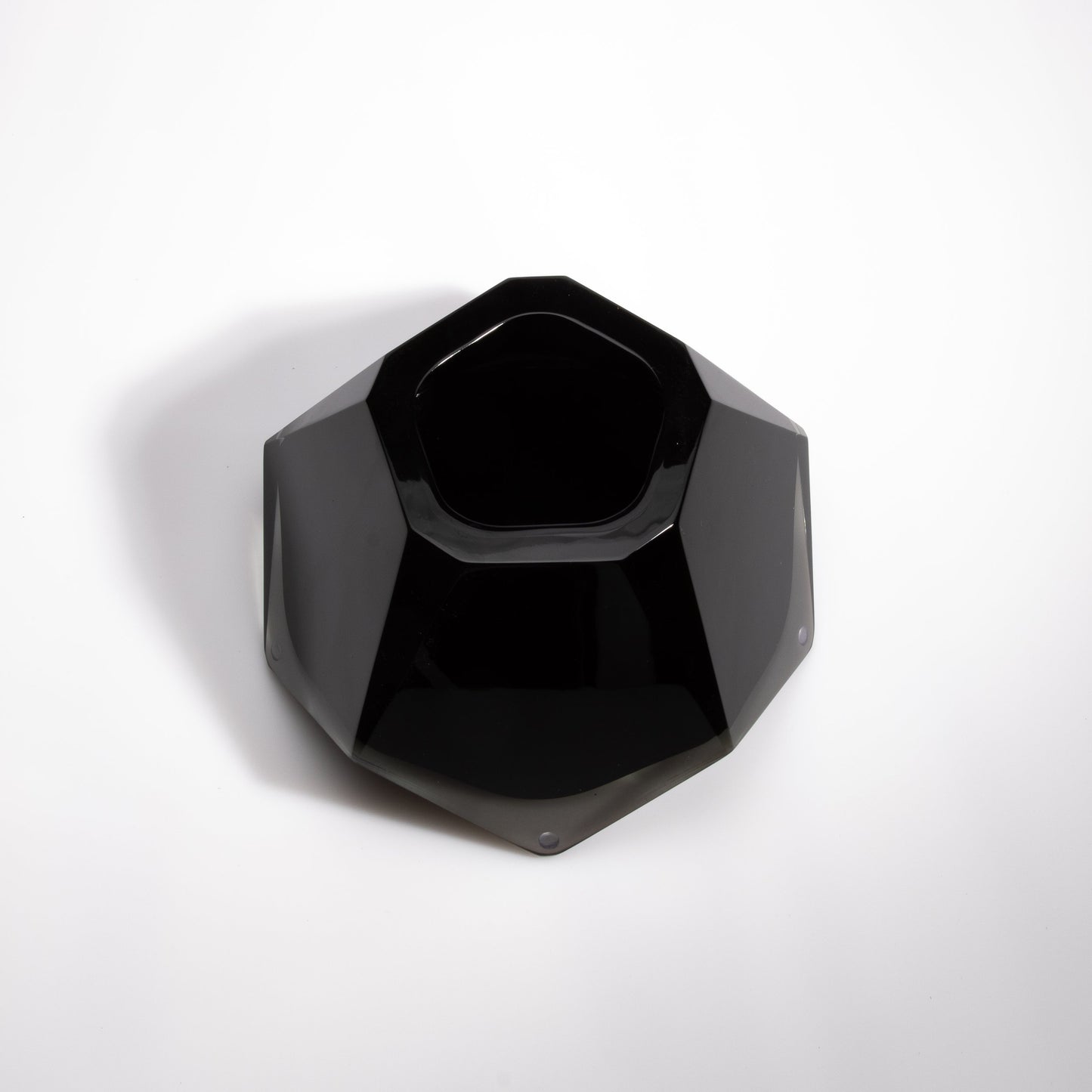 Murano Briolette Vase in Onyx Black