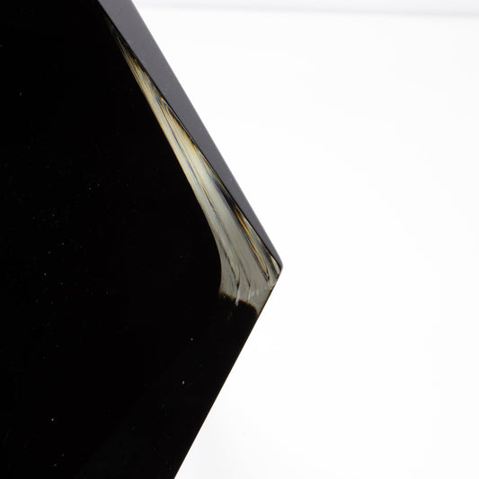 Murano Briolette Vase in Onyx Black