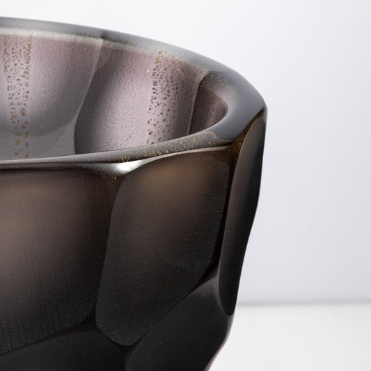 Murano Battuto Vase in Gradient Smoke