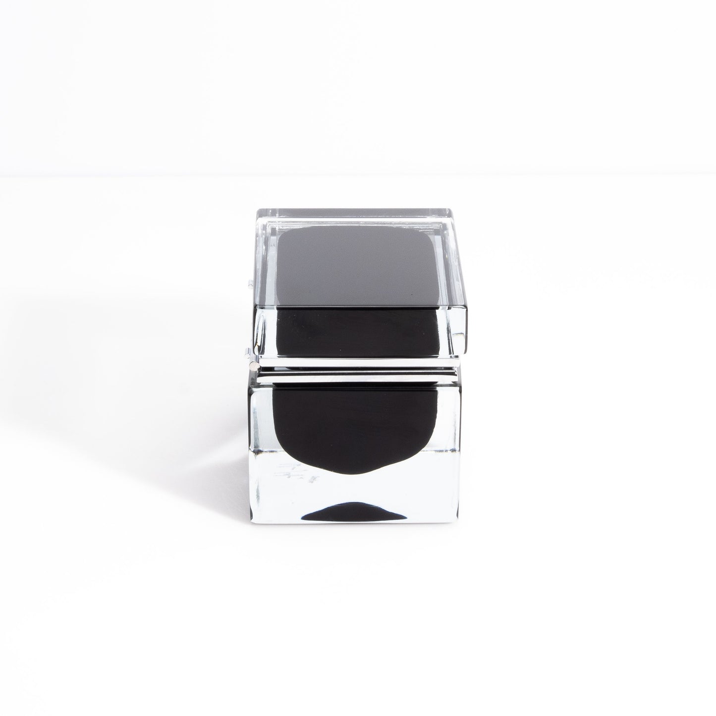 Murano Box with Chrome Fittings in Onyx Black