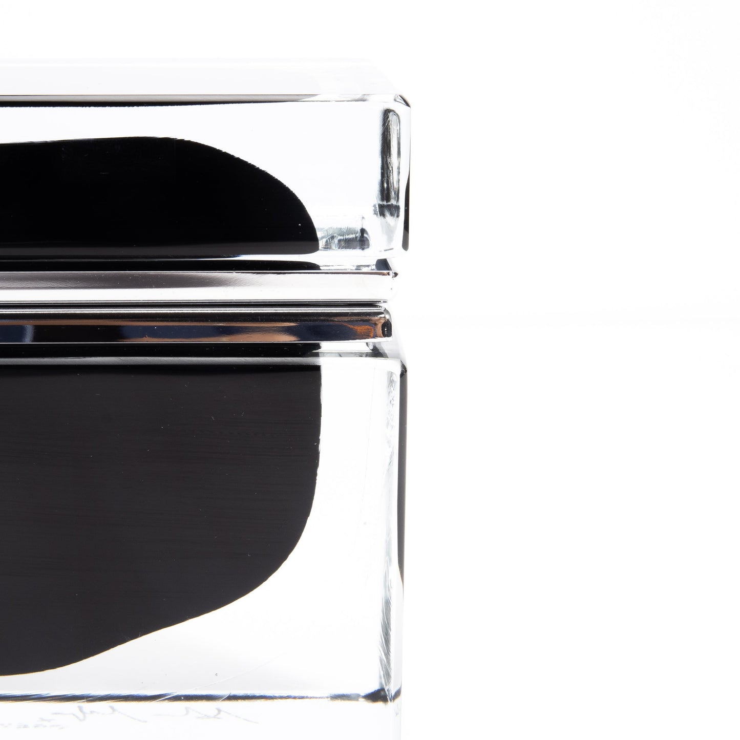 Murano Box with Chrome Fittings in Onyx Black
