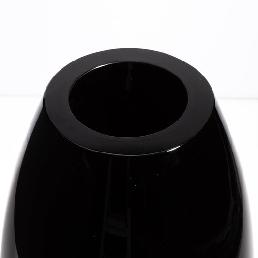 Murano Poker Vase in Onyx Black