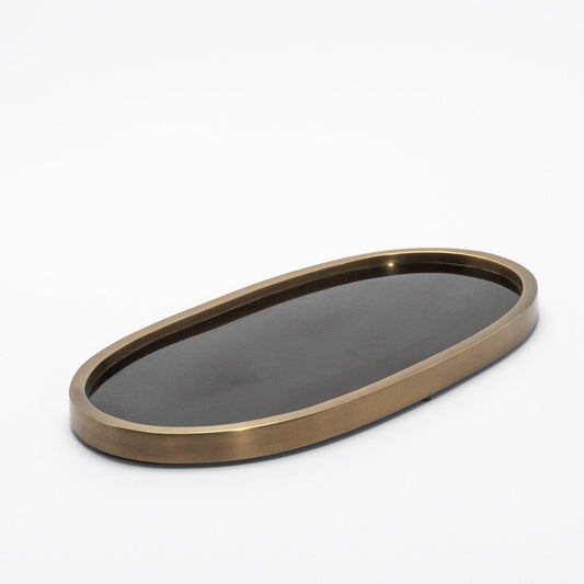 Tray in Pen Shell with Bronze Patina Brass by Kifu Paris