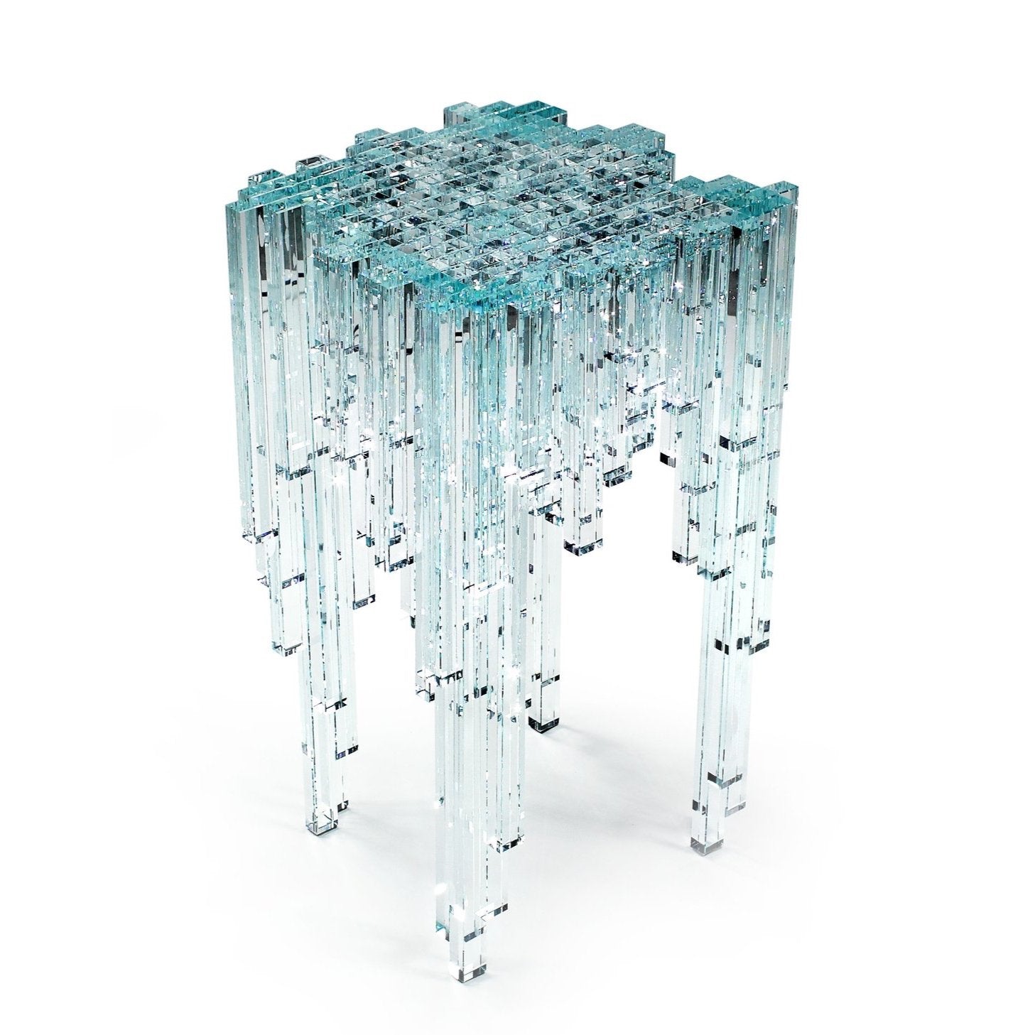 Crystal Glass Side Table by Barberini & Gunnell