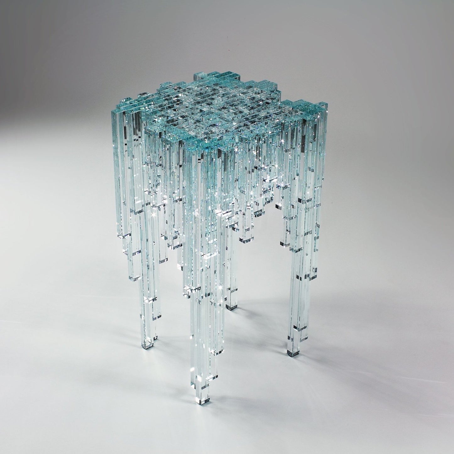 Crystal Glass Side Table by Barberini & Gunnell