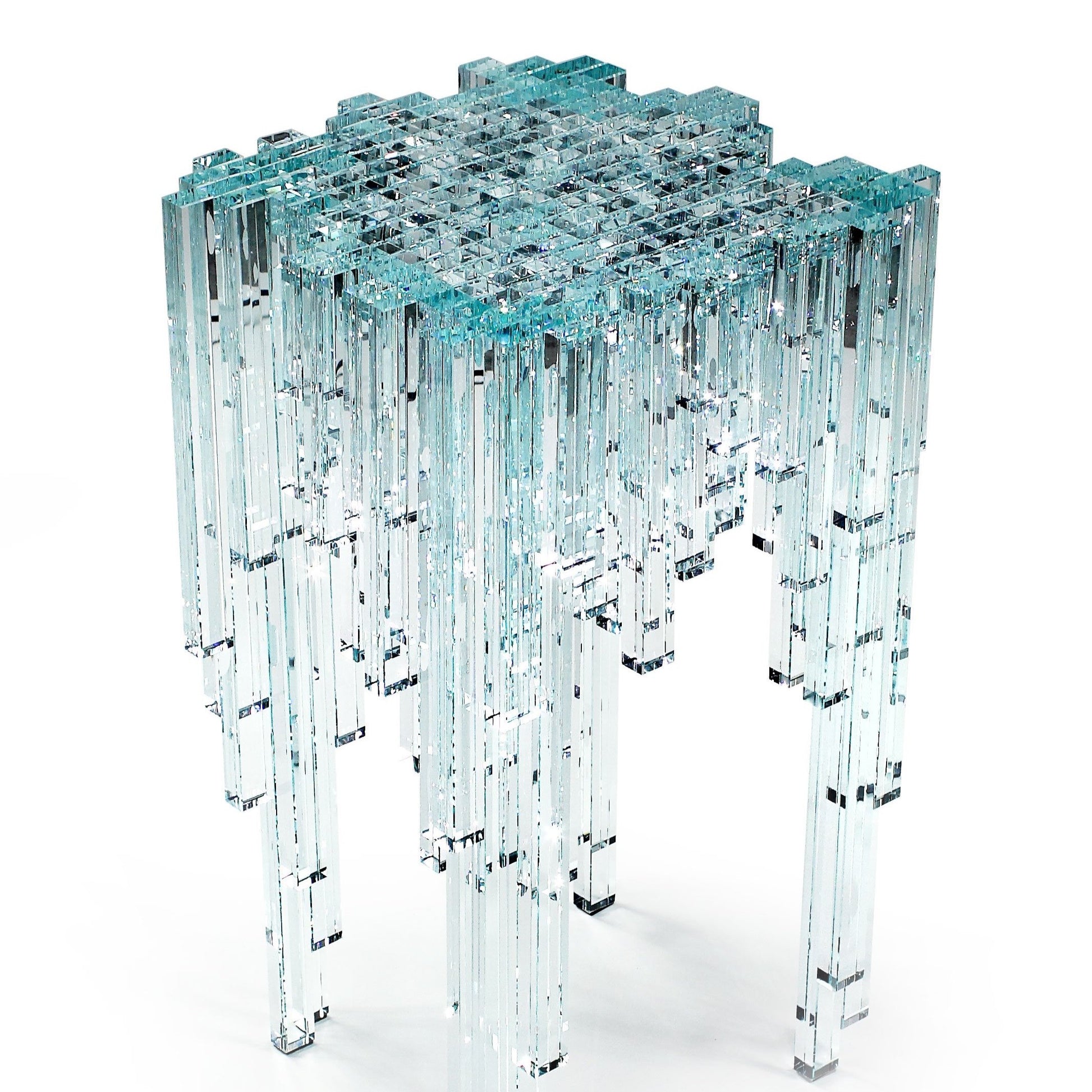 Crystal Glass Side Table by Barberini & Gunnell