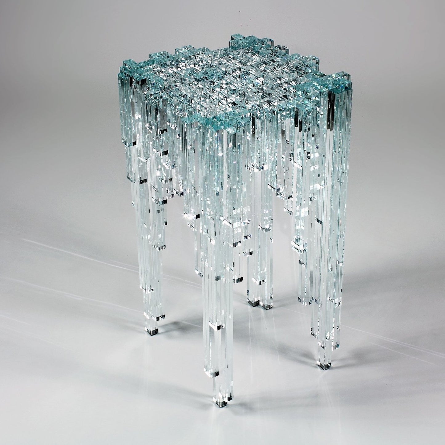Crystal Glass Side Table by Barberini & Gunnell