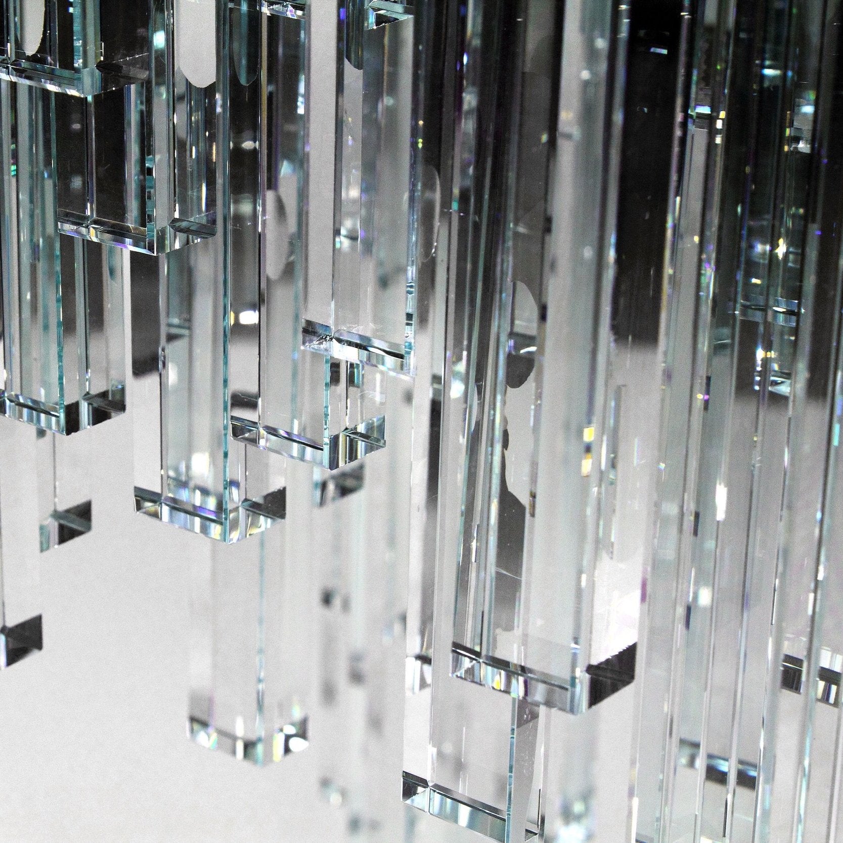 Crystal Glass Side Table by Barberini & Gunnell