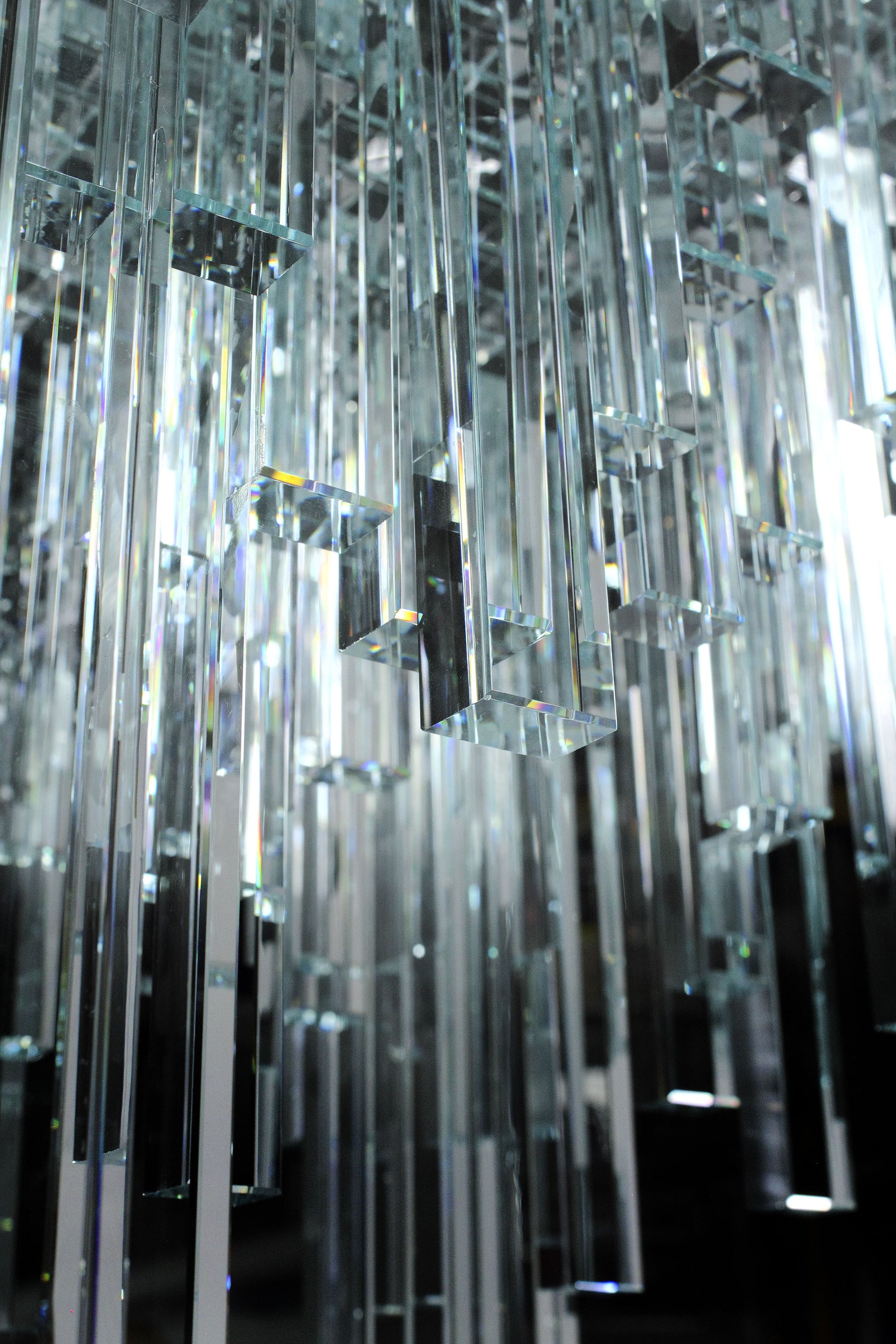 Crystal Glass Side Table by Barberini & Gunnell