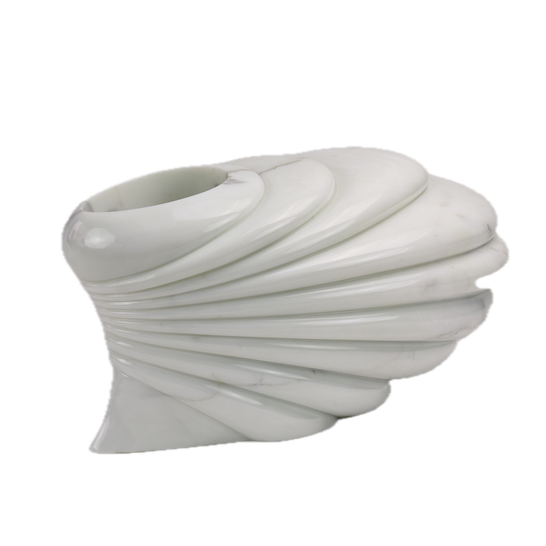Sculptural Vase in Statuary Marble by Barberini & Gunnell