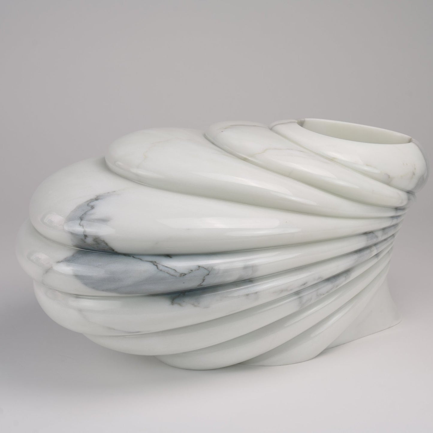 Sculptural Vase in Statuary Marble by Barberini & Gunnell