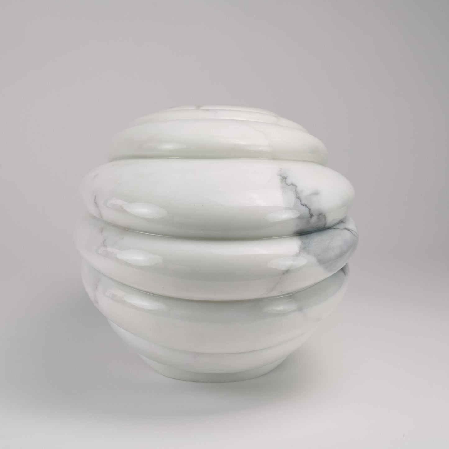 Sculptural Vase in Statuary Marble by Barberini & Gunnell
