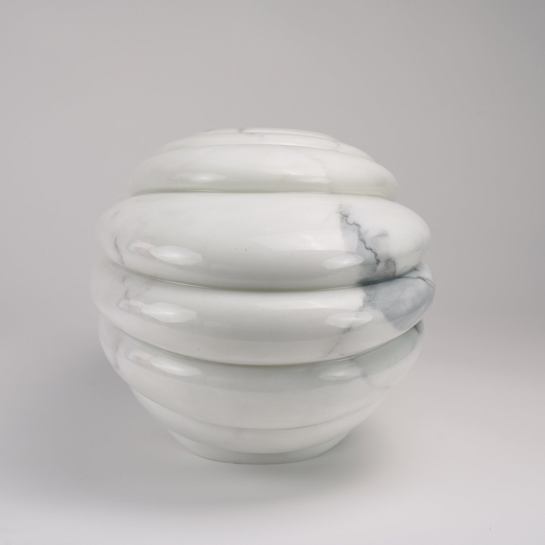 Sculptural Vase in Statuary Marble by Barberini & Gunnell