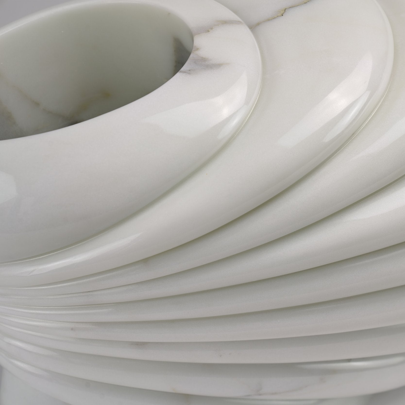 Sculptural Vase in Statuary Marble by Barberini & Gunnell