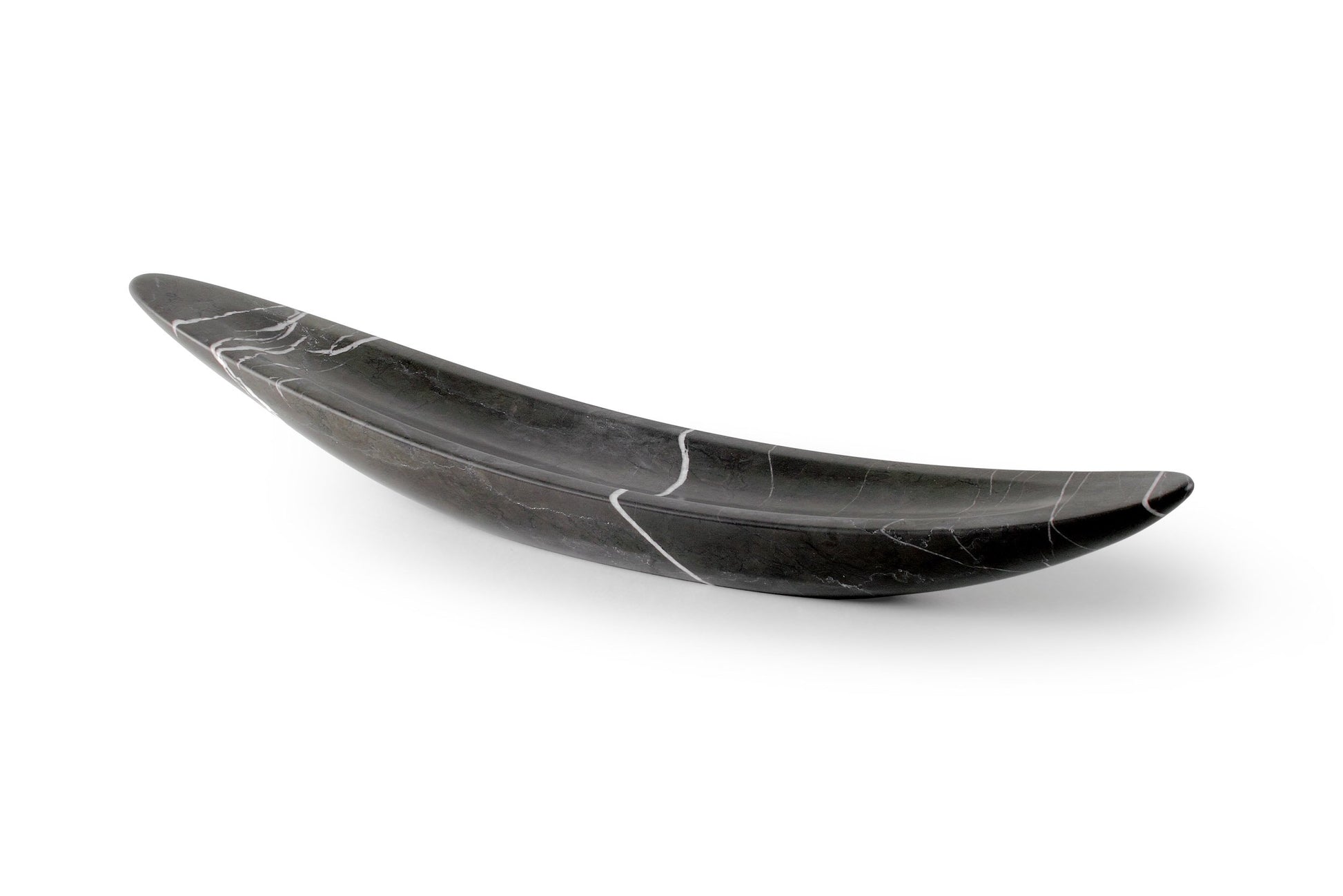Large Ornament Centerpiece Gondola in Pietra Grey by Barberini & Gunnell
