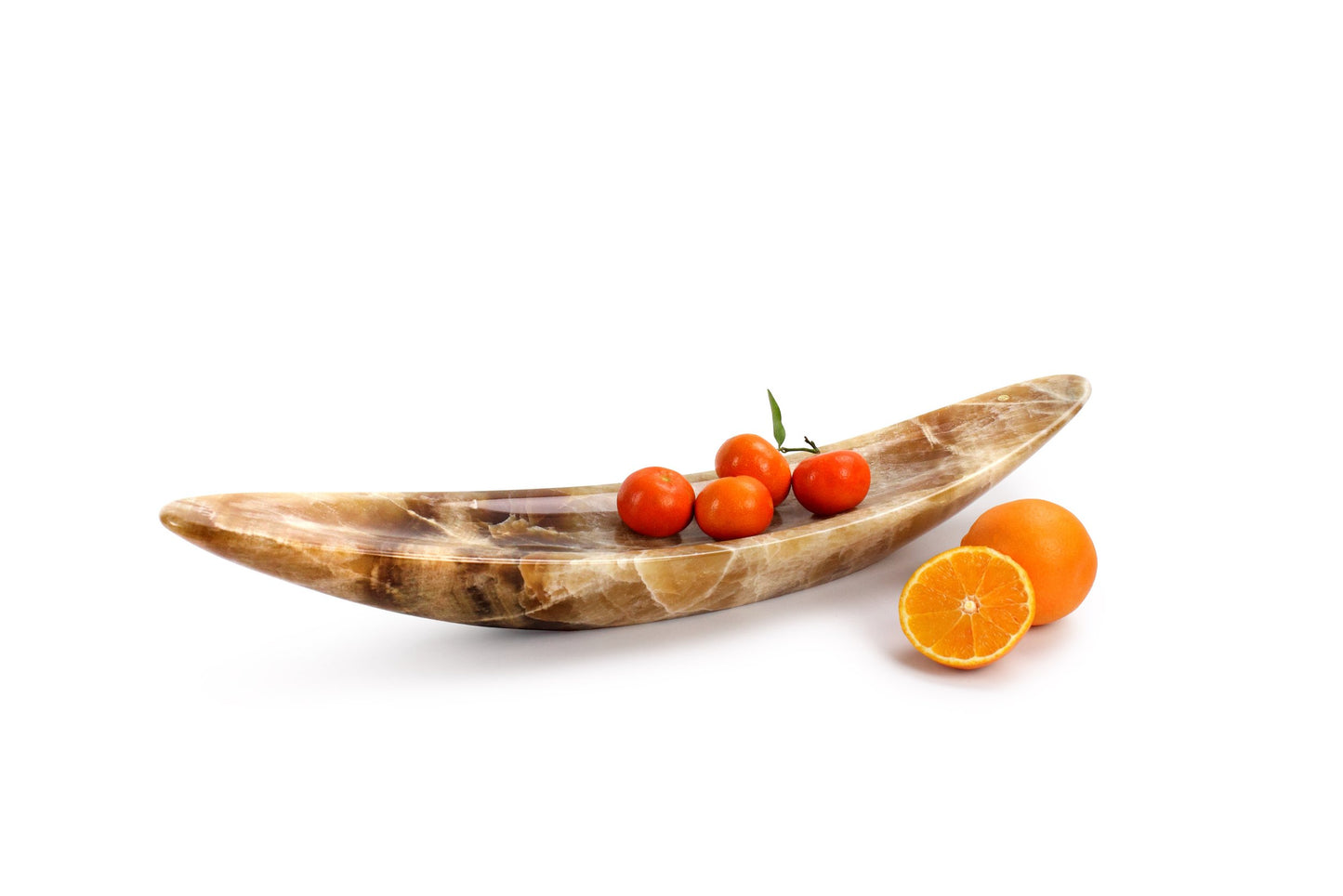Large Ornament Centerpiece in Amber Onyx by Barberini & Gunnell