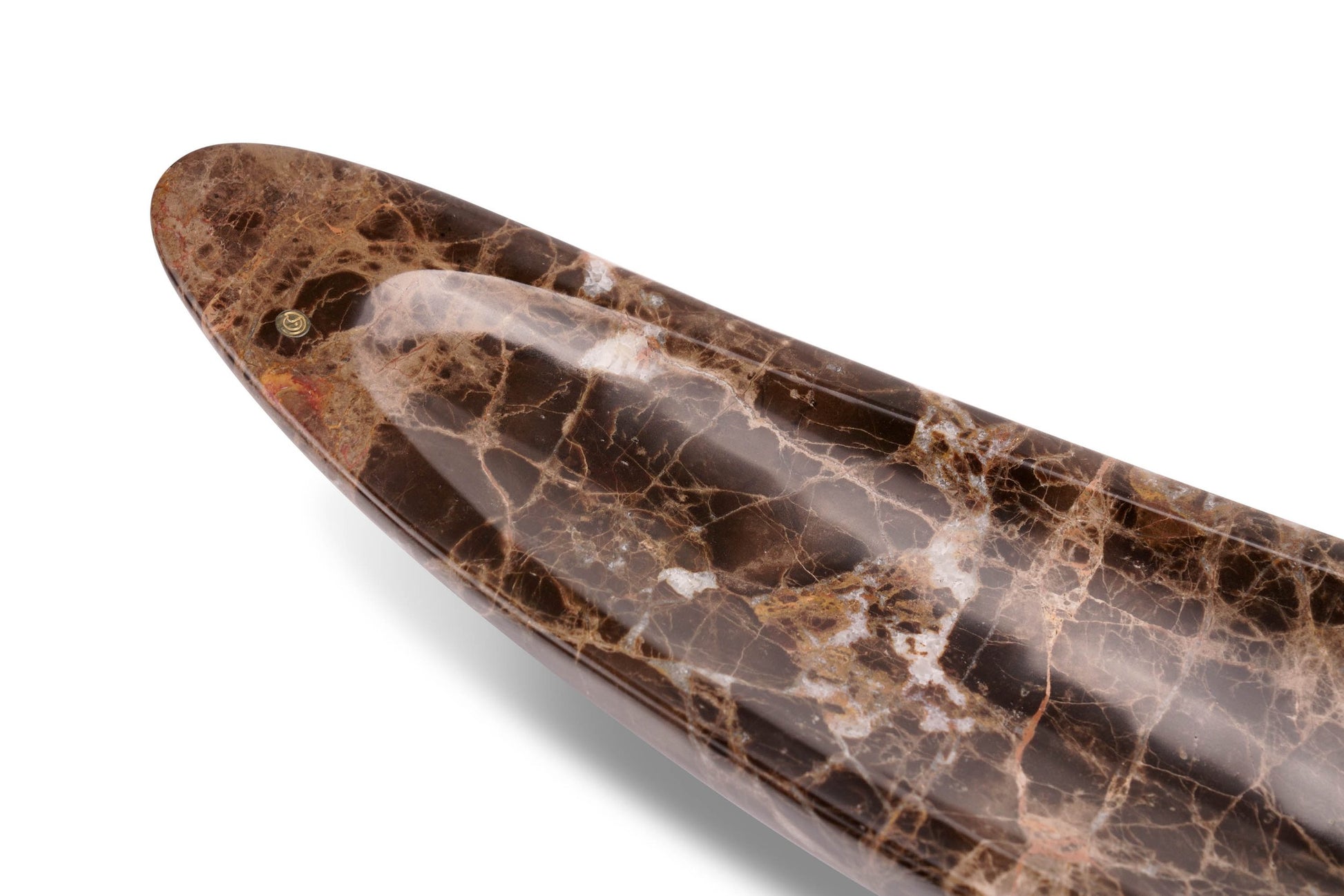 Large Ornament Centerpiece in Emperador Marble by Barberini & Gunnell