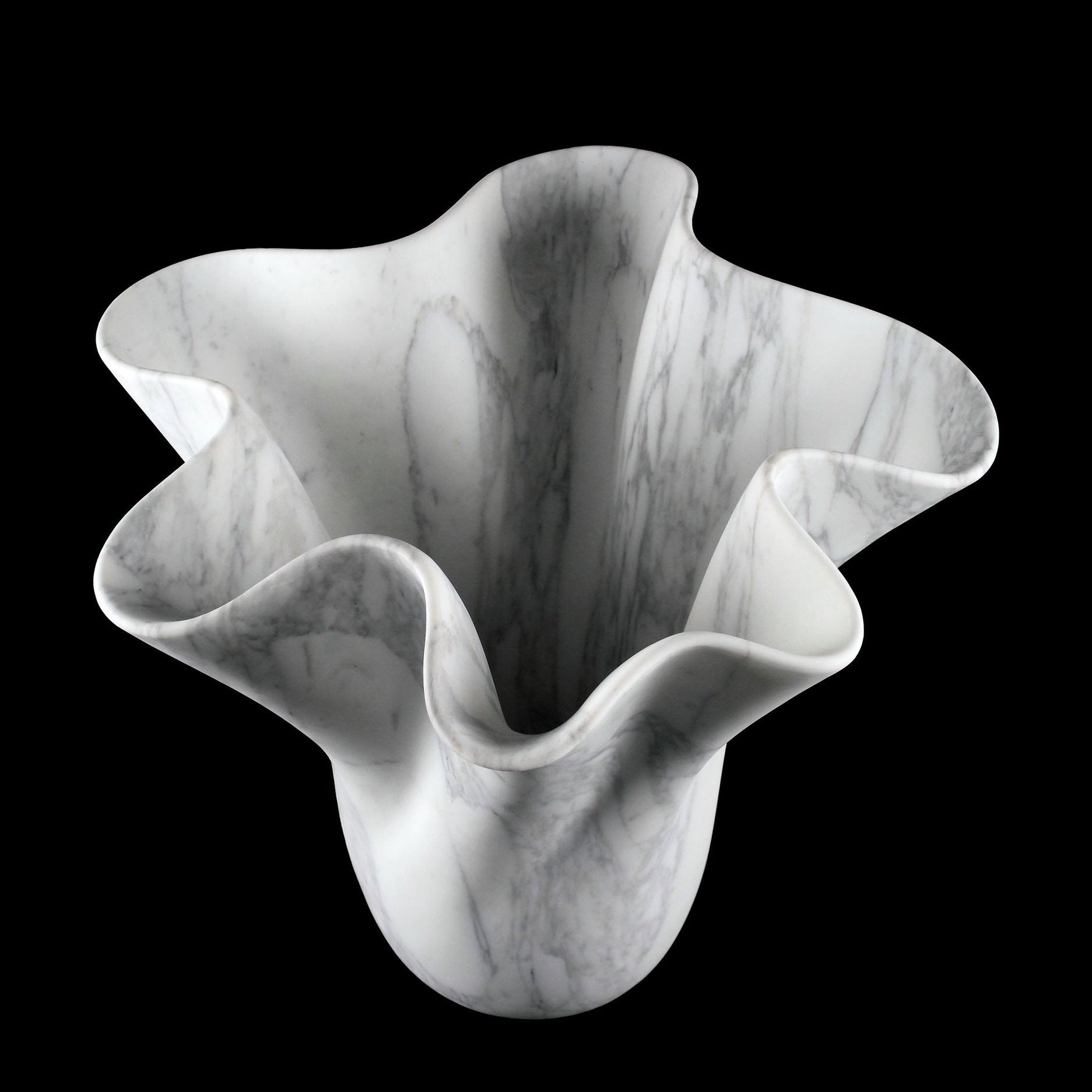 Sculptural Vase in Statuary Marble by Barberini & Gunnell