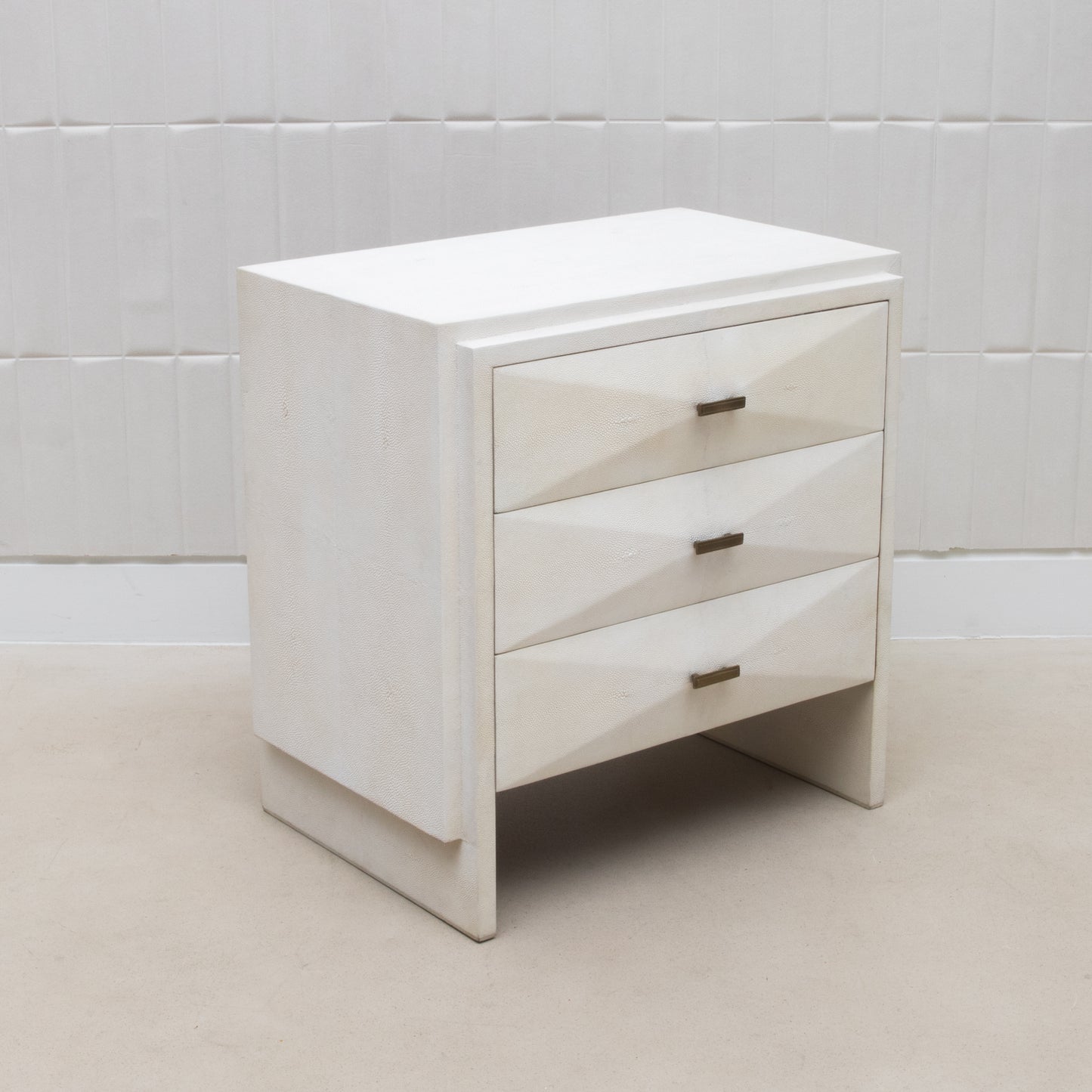 Bed Side Tables in Antique Shagreen by R&Y Augousti