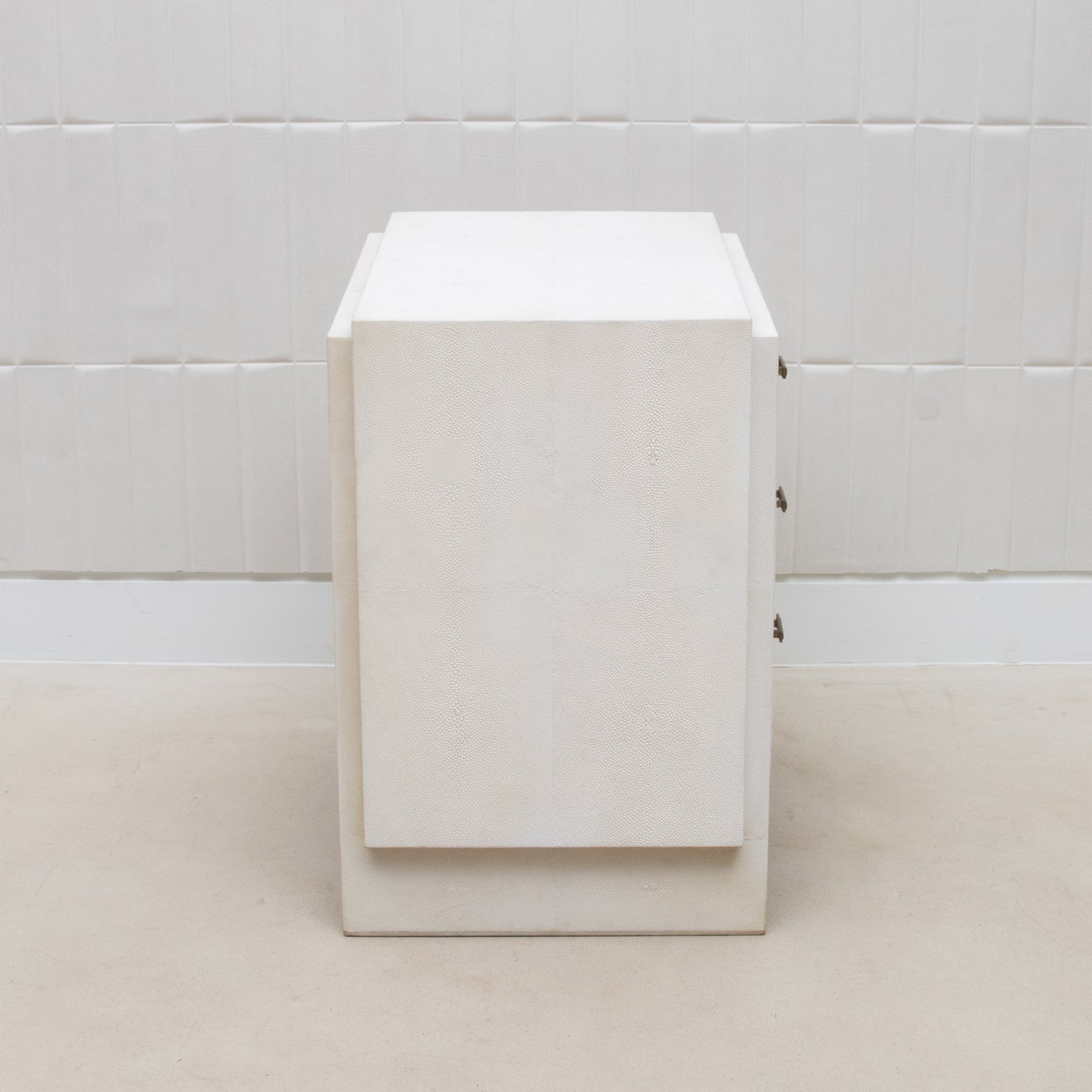 Bed Side Tables in Antique Shagreen by R&Y Augousti