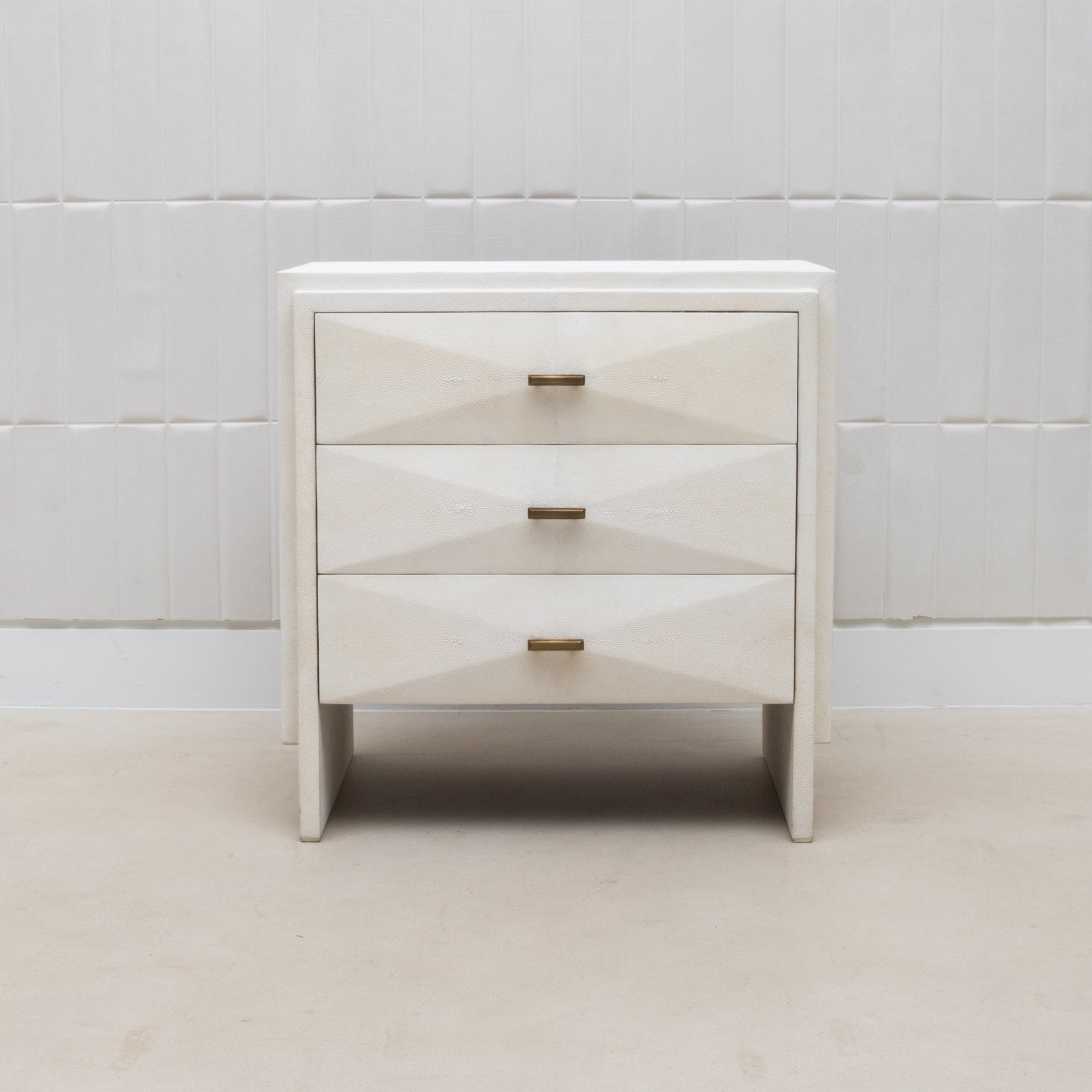 Bed Side Tables in Antique Shagreen by R&Y Augousti