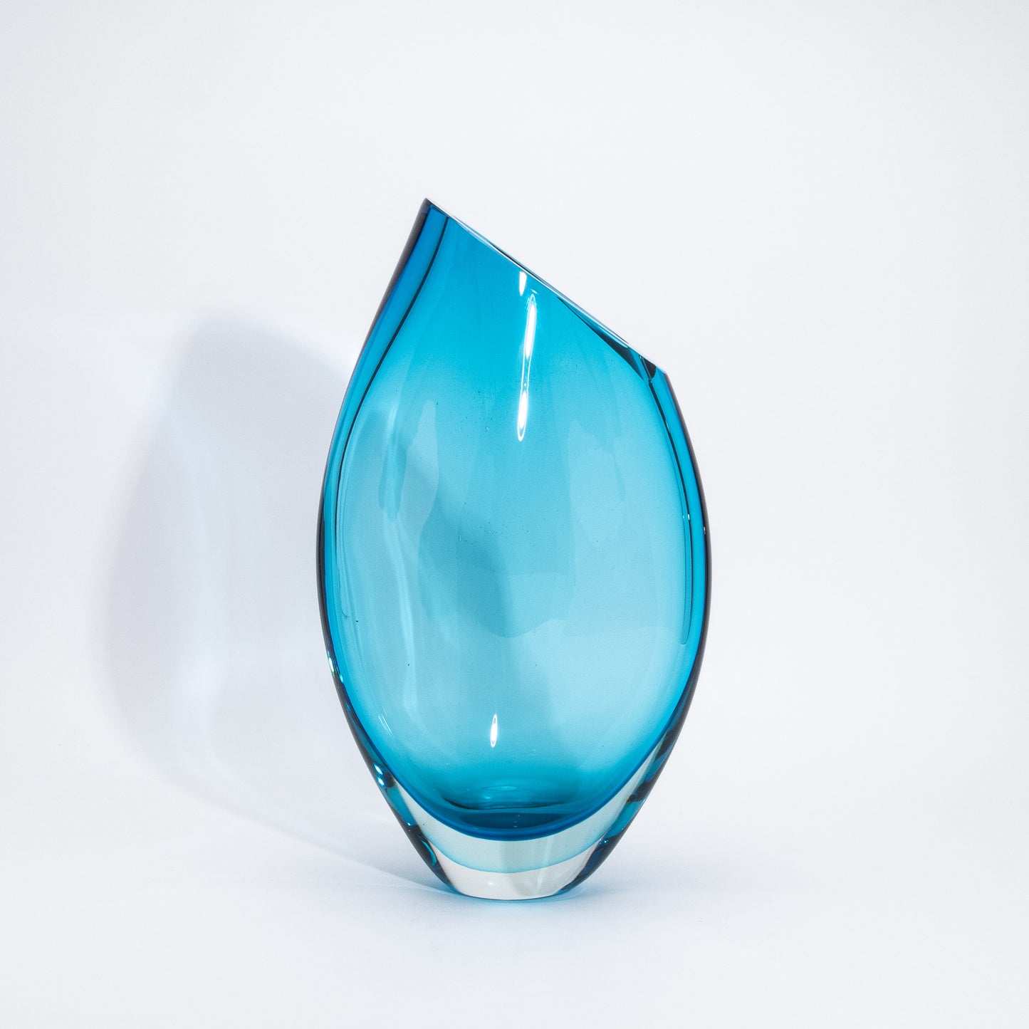 Murano Teardrop Vase in Lagoon Blue