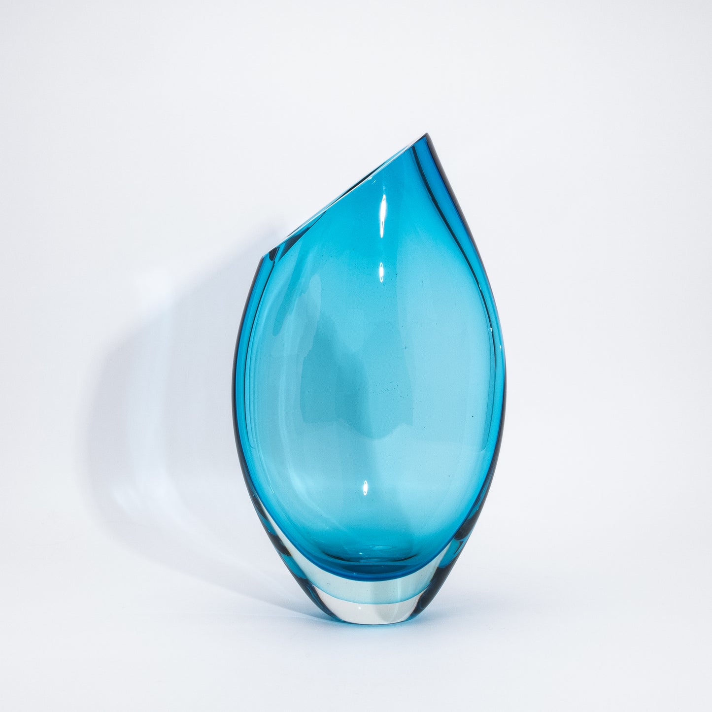Murano Teardrop Vase in Lagoon Blue