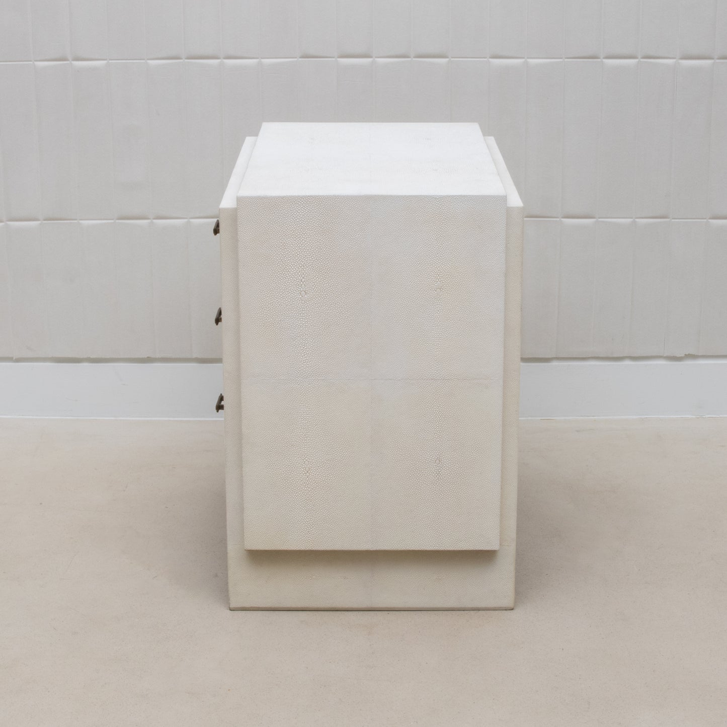 Bed Side Tables in Antique Shagreen by R&Y Augousti