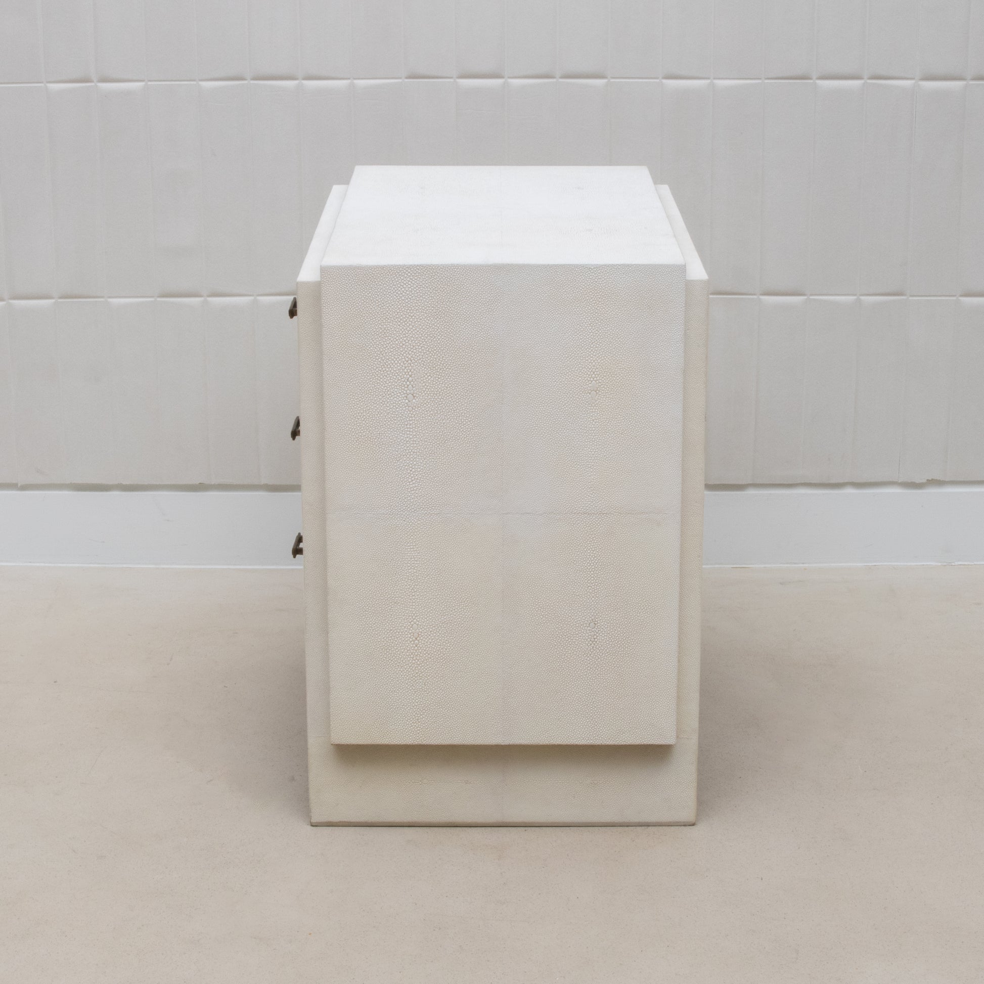 Bed Side Tables in Antique Shagreen by R&Y Augousti