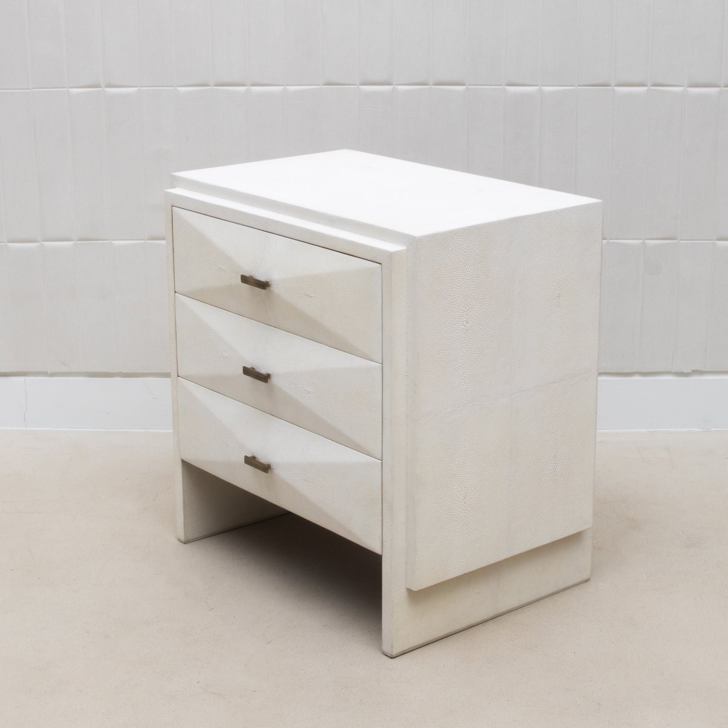 Bed Side Tables in Antique Shagreen by R&Y Augousti