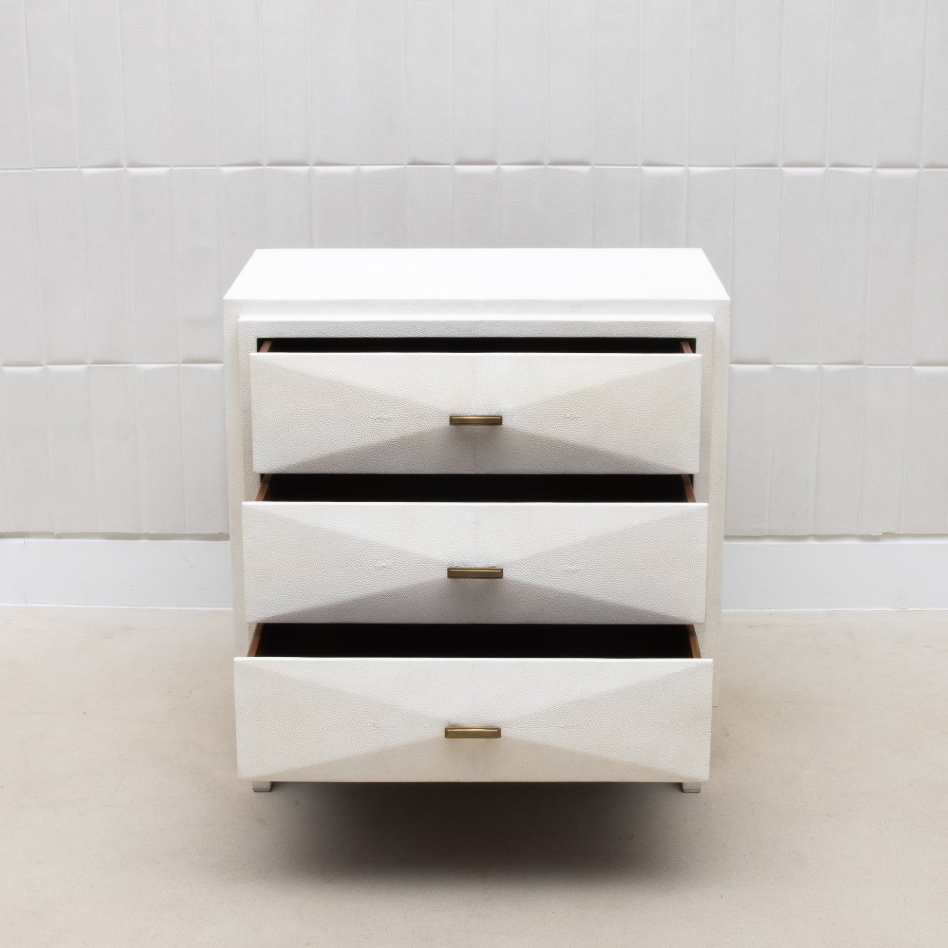 Bed Side Tables in Antique Shagreen by R&Y Augousti