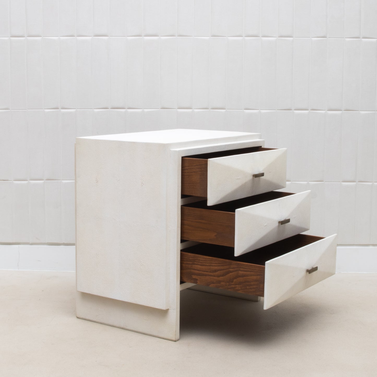 Bed Side Tables in Antique Shagreen by R&Y Augousti