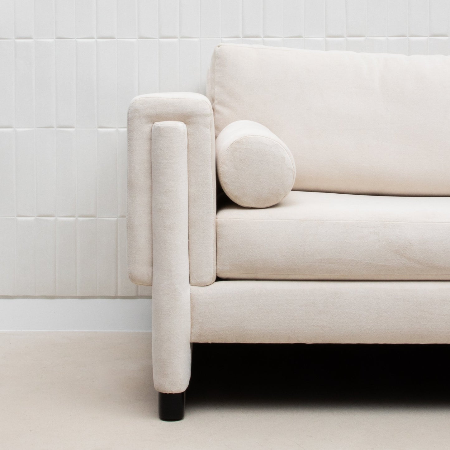Velvet Sofa in Cream by MOGUL