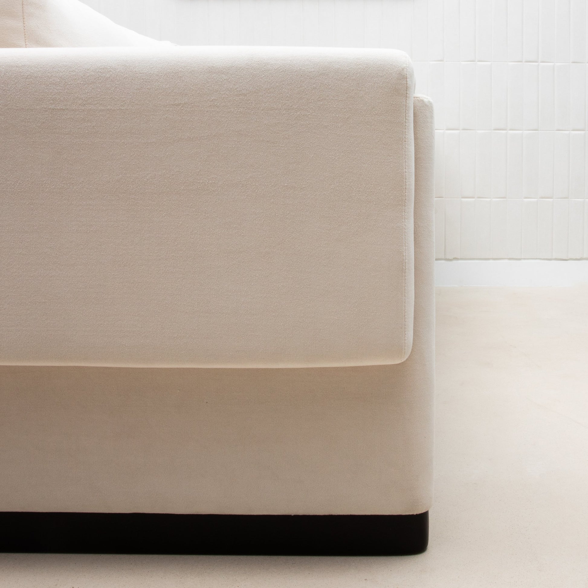 Velvet Sofa in Cream by MOGUL