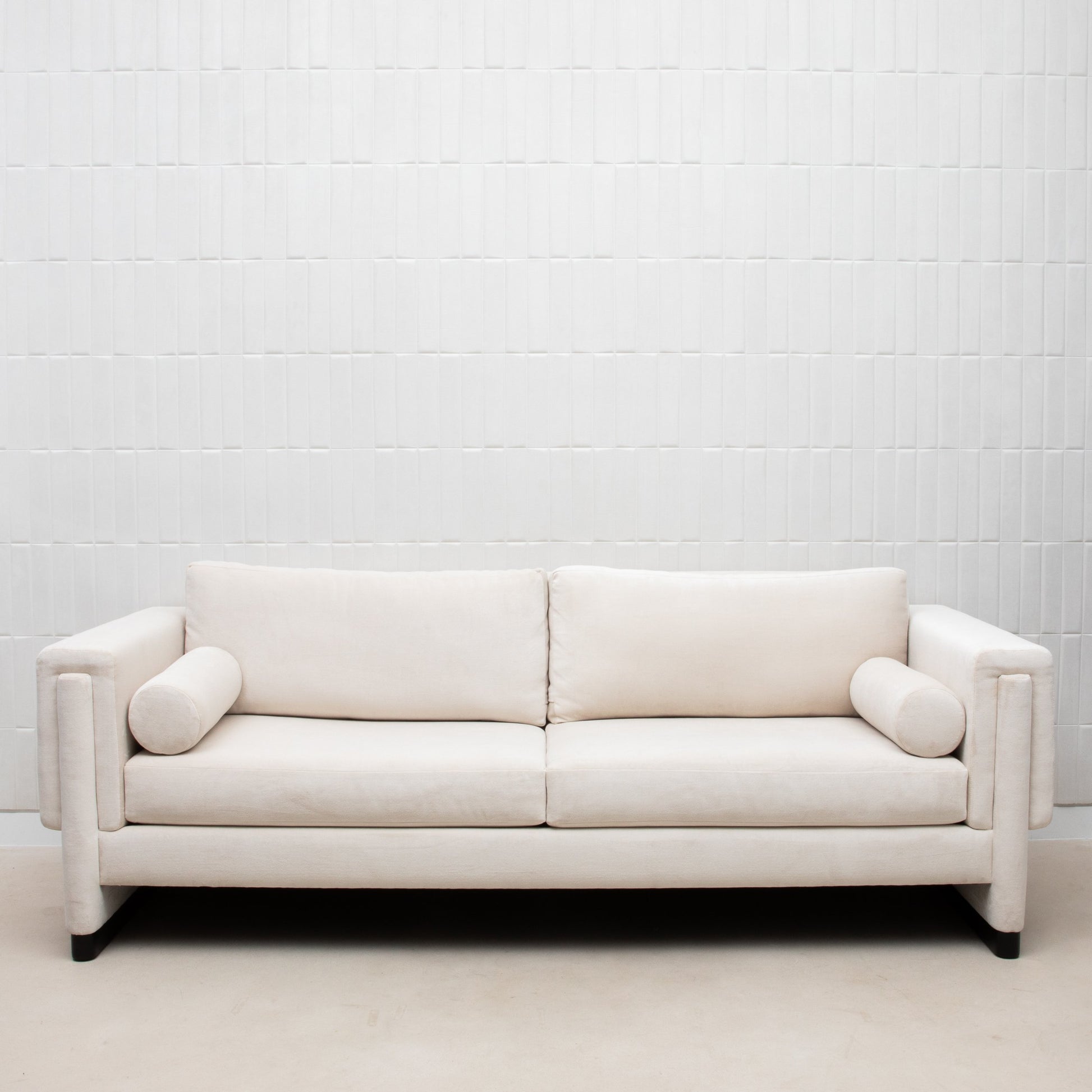 Velvet Sofa in Cream by MOGUL