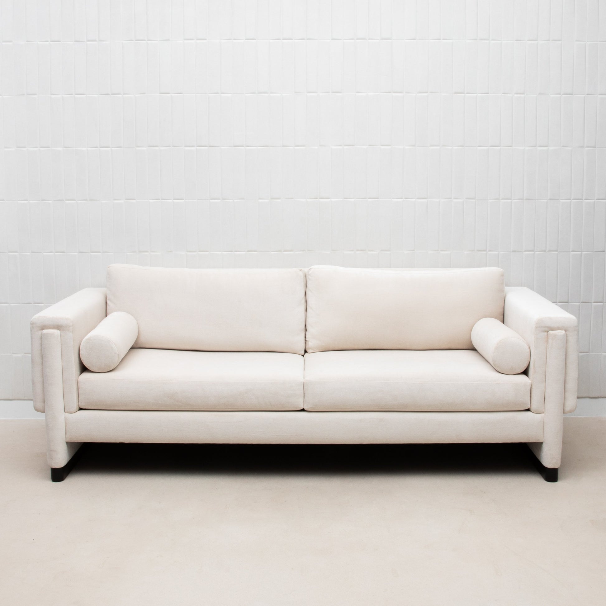Velvet Sofa in Cream by MOGUL