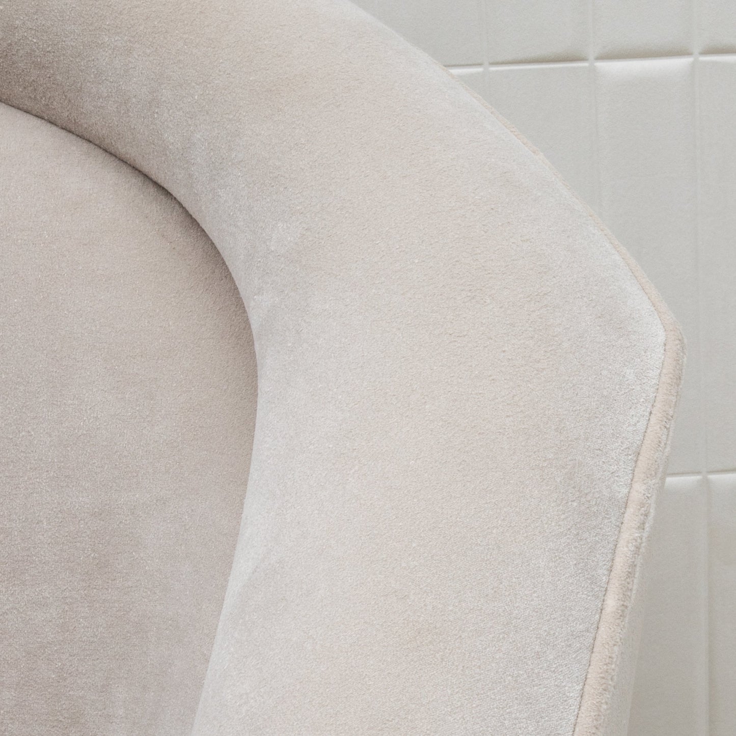 Swivel Chair in Grey Velvet with Walnut by MOGUL